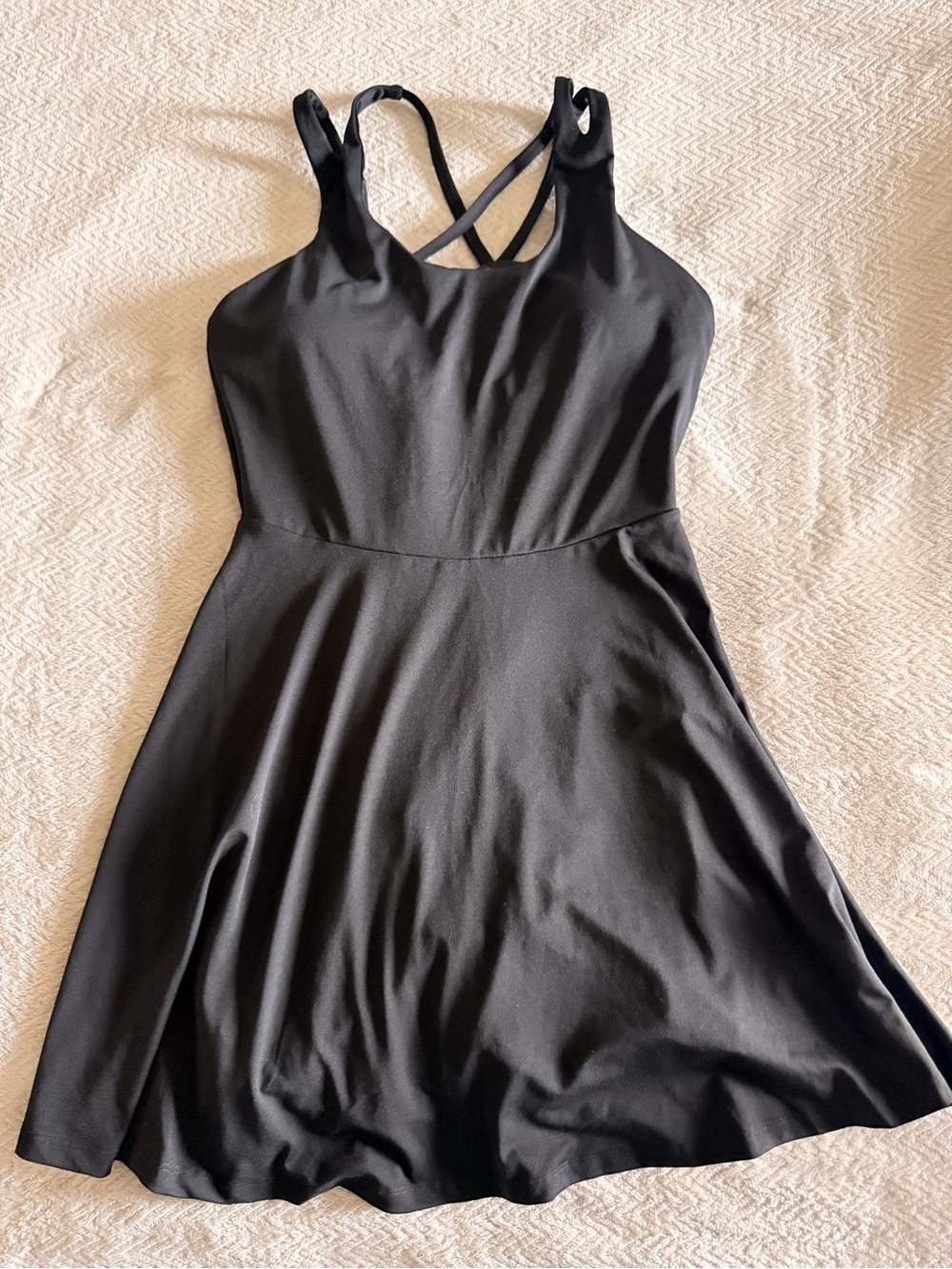 NWT Fabletics Boost Performance Dress Black Size Large